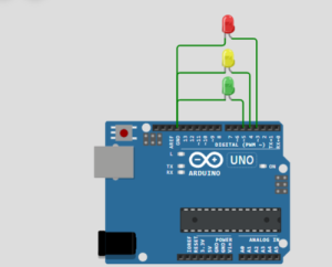 پروژه ساده LED چشمک‌زن در wokwi