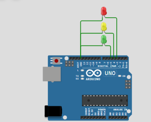 پروژه ساده LED چشمکزن در wokwi